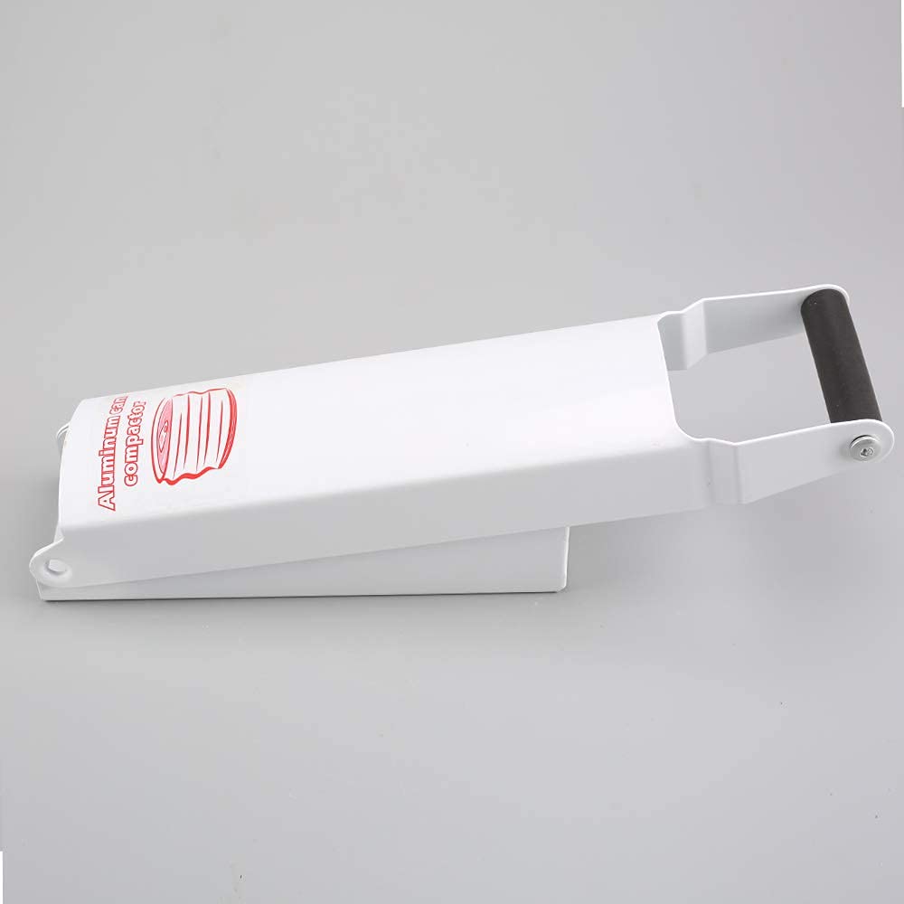 White Wall-Mounted Aluminum Can Crusher Q1314