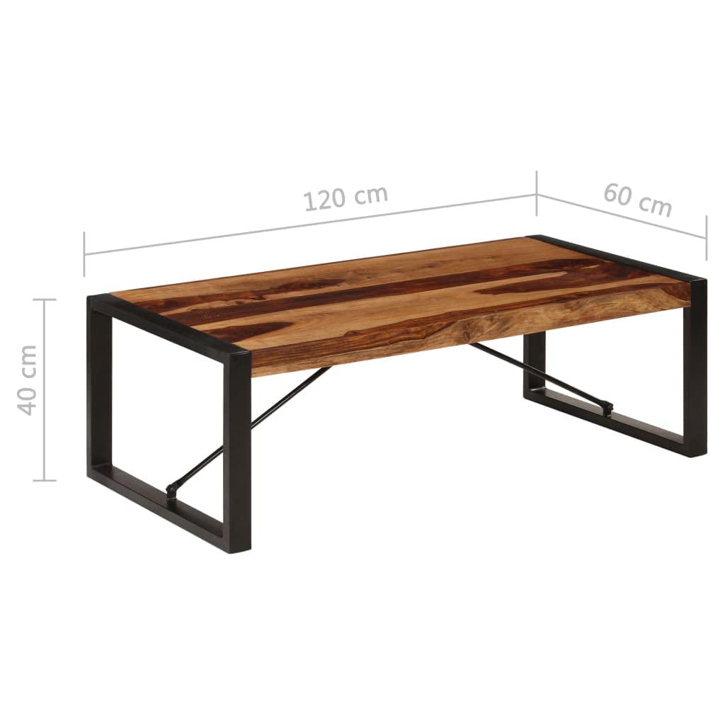 Brown Solid Sheesham Wood Coffee Table P6512