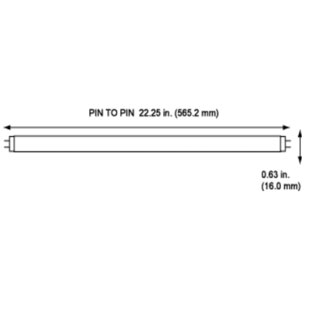24W 5000K T5 Fluorescent Bulb 24 Inch G5 Bipin Base Pack of 10 R111511