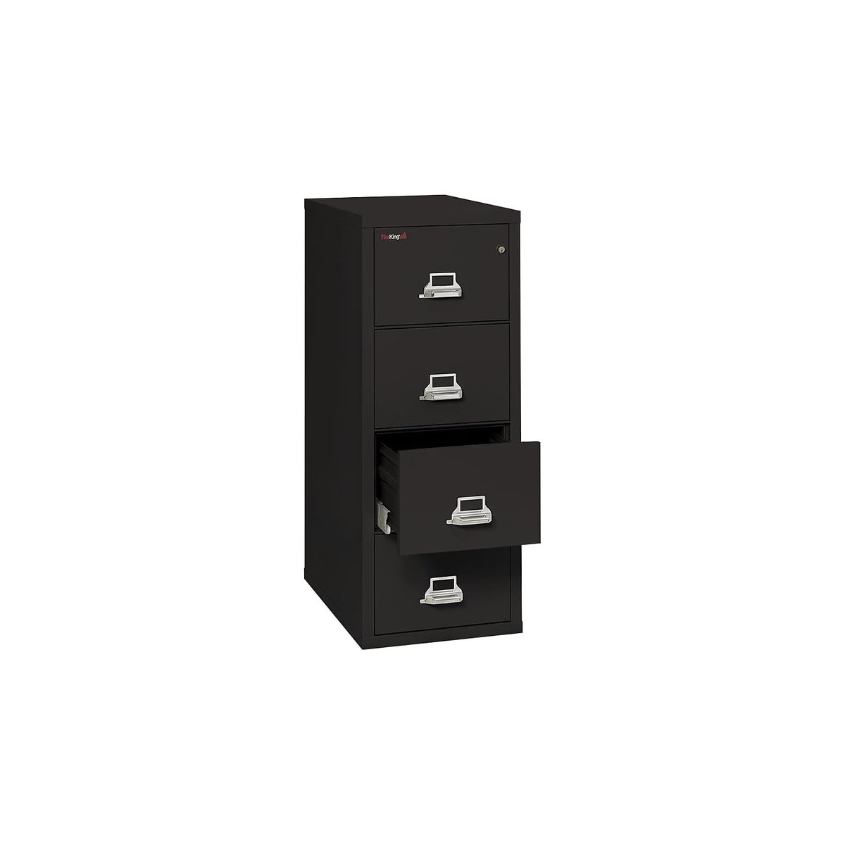 Fireproof Vertical File Cabinet 4 Letter Sized Drawers Black H67020