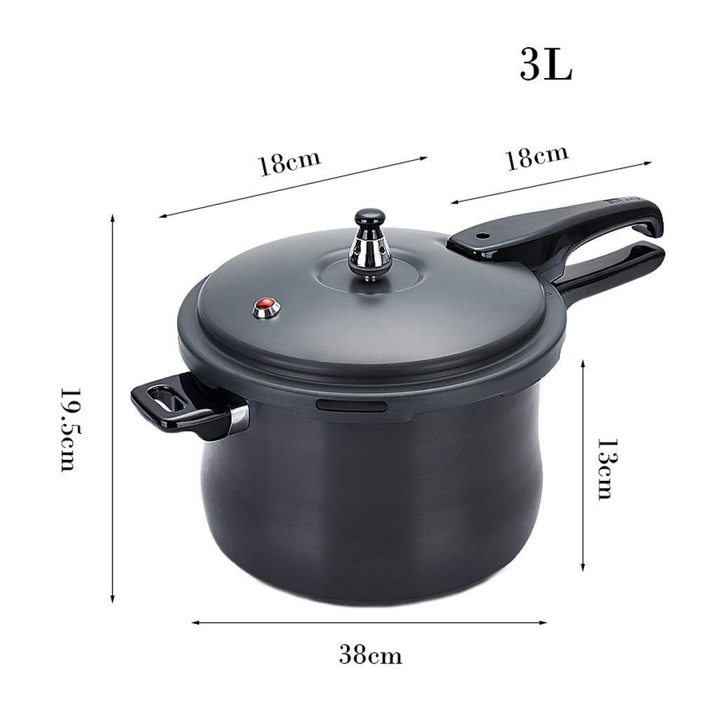 Black 3L Stainless Steel Pressure Cooker W284