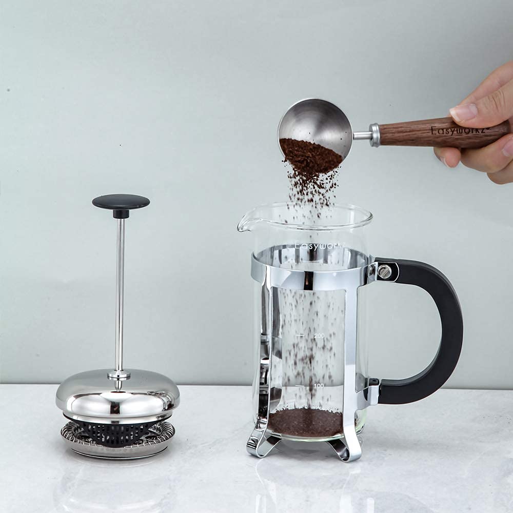 Stainless Steel French Press 12 oz with Measuring Coffee Spoon M46033