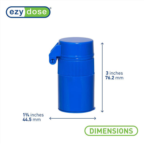 3 Compartment Pill Crusher, Cutter & Grinder with Drinking Cup, Blue I209713