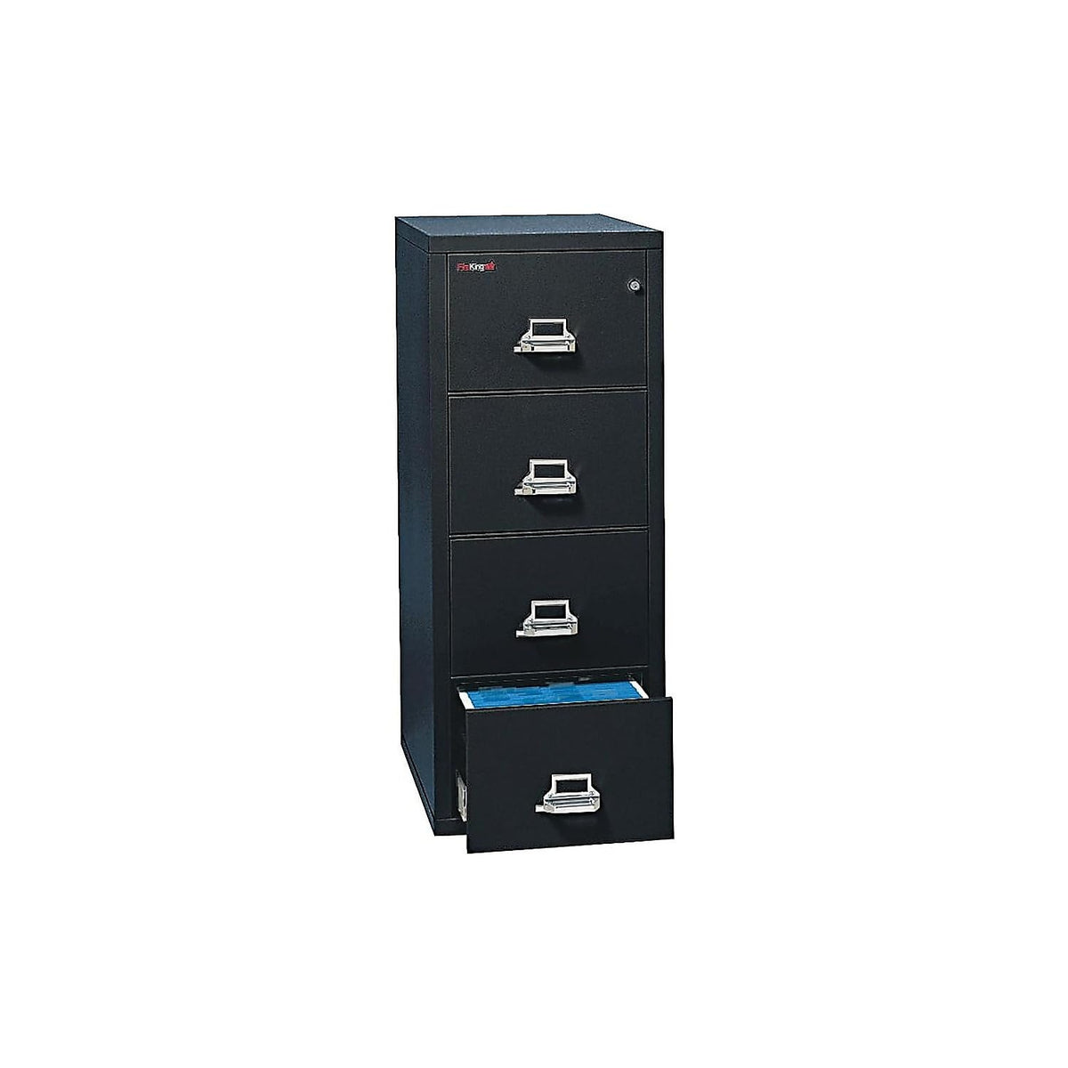 Fireproof Vertical File Cabinet 4 Letter Sized Drawers Black H67020