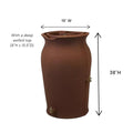 50 Gallon Brown Resin Rain Barrel with Planter Top O16425