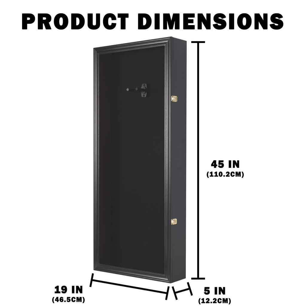 42" Electric Guitar Display Case Cabinet Shadow Box with Lock P74767