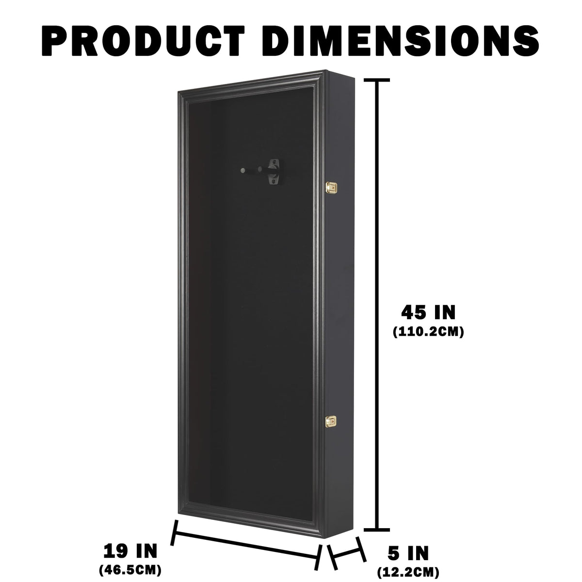 42" Electric Guitar Display Case Cabinet Shadow Box with Lock P74767
