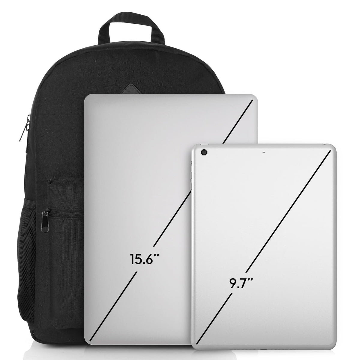 Black 15.6 Inch Laptop Backpack with USB Charger J15935