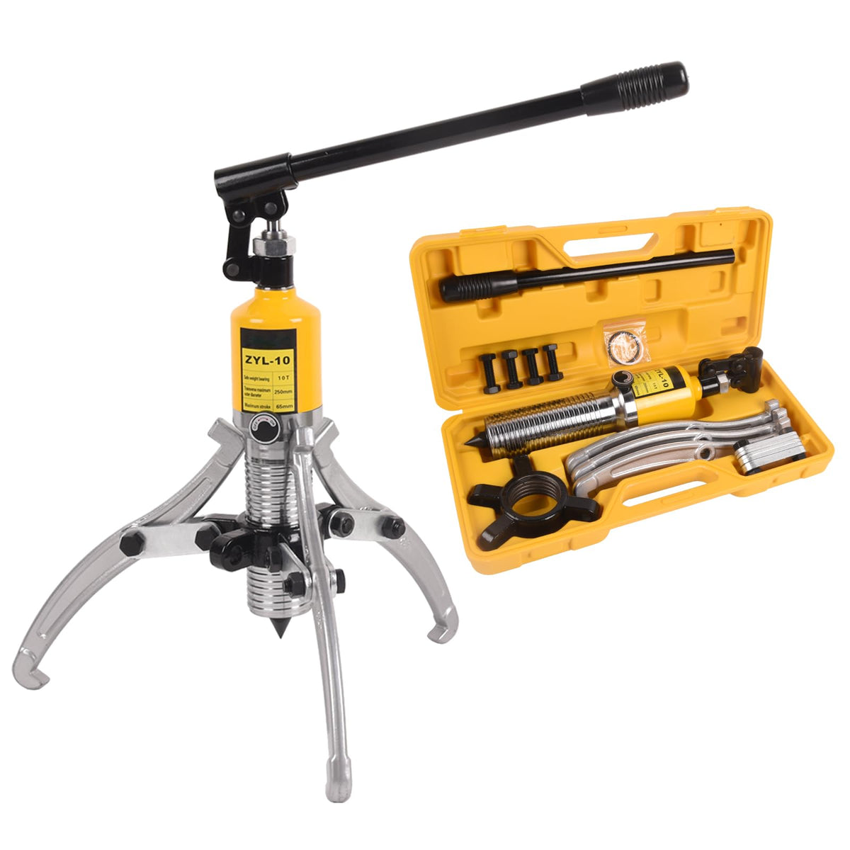Hydraulic Gear Puller 10 Ton 2 or 3 Jaws with Case D44228