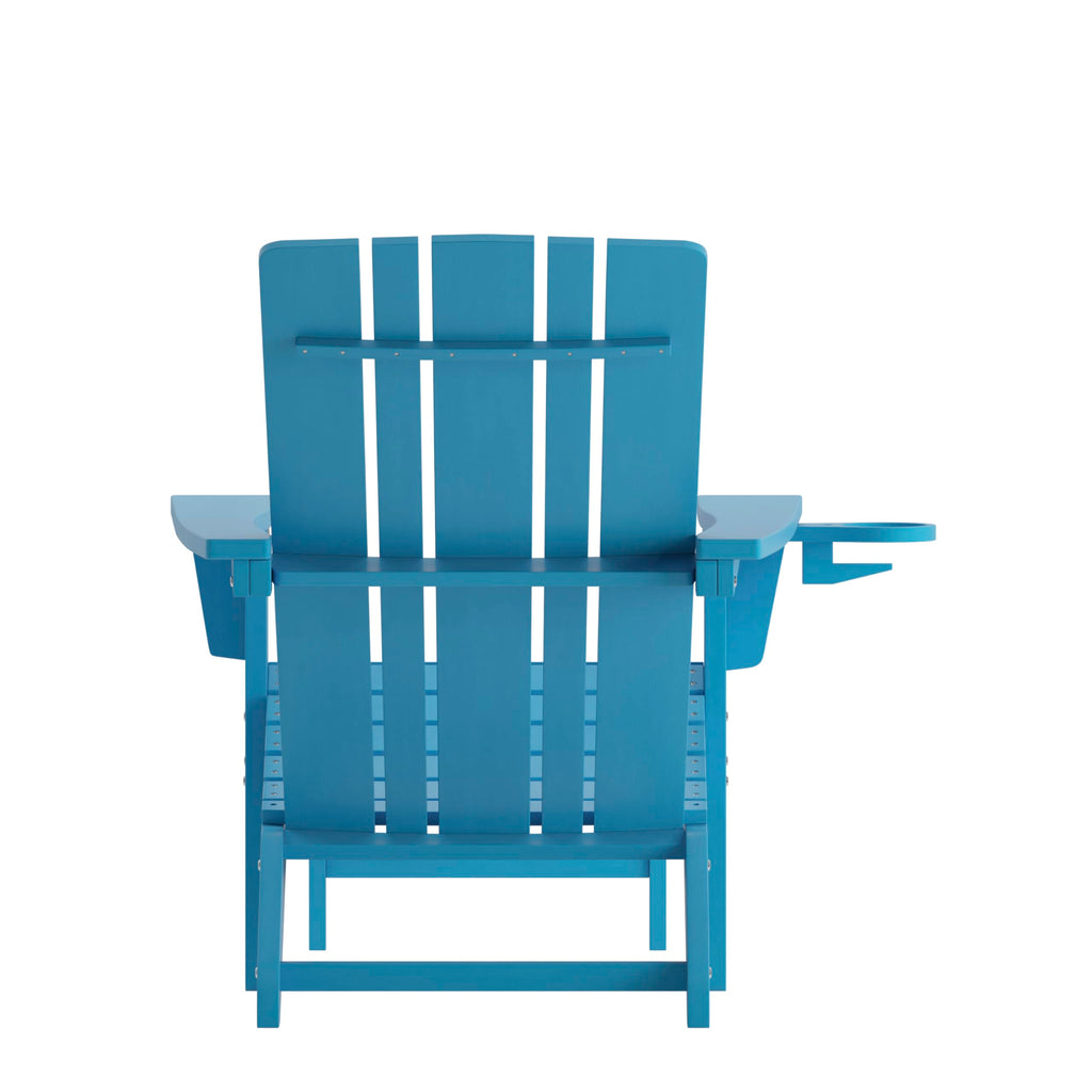 Blue Adirondack Lounge Chair with Ottoman Z10306