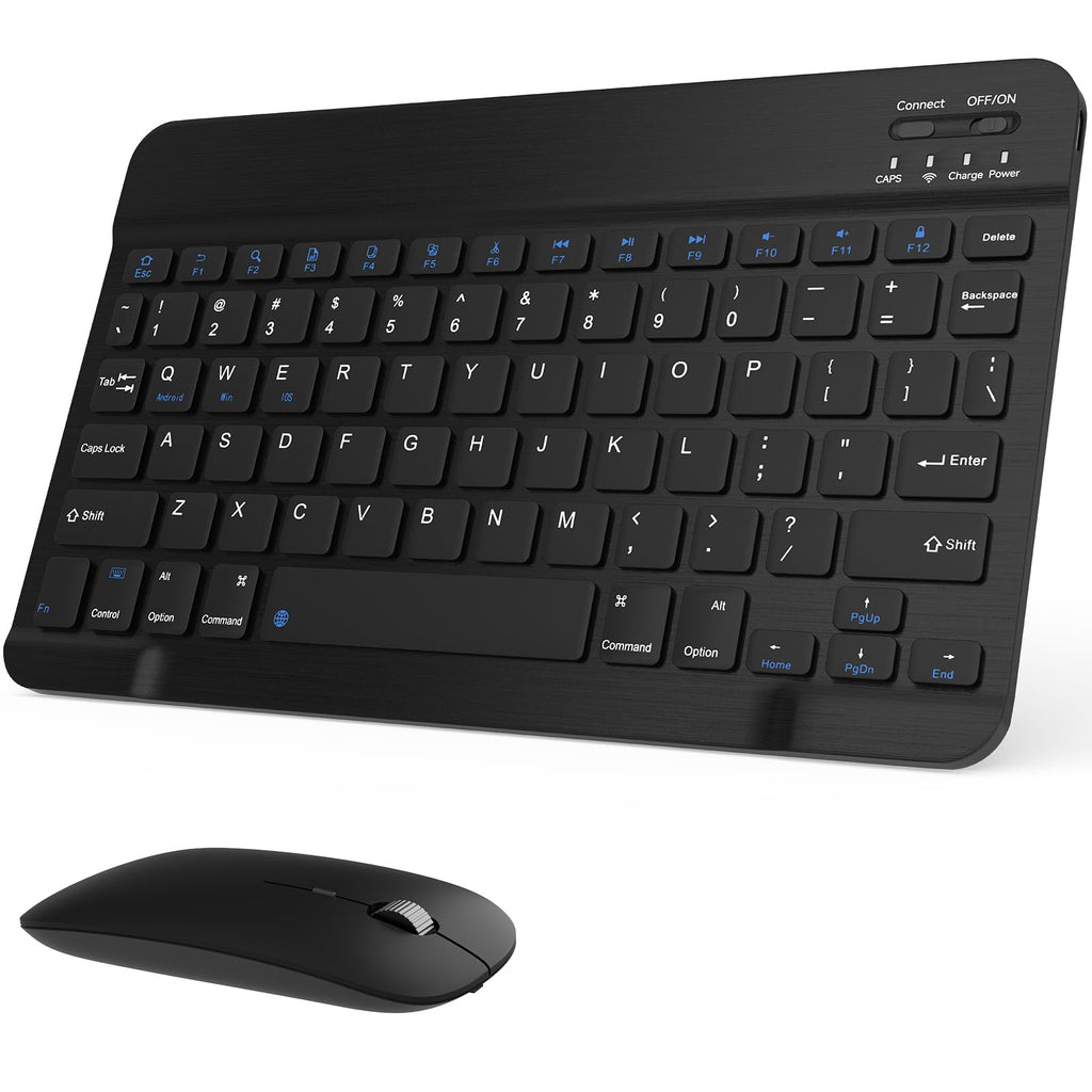 Black Rechargeable Bluetooth Keyboard and Mouse Combo Z674