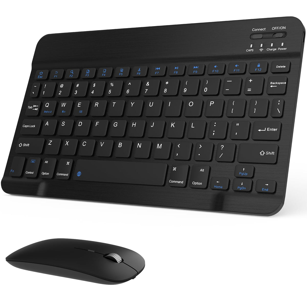 Black Rechargeable Bluetooth Keyboard and Mouse Combo Z674
