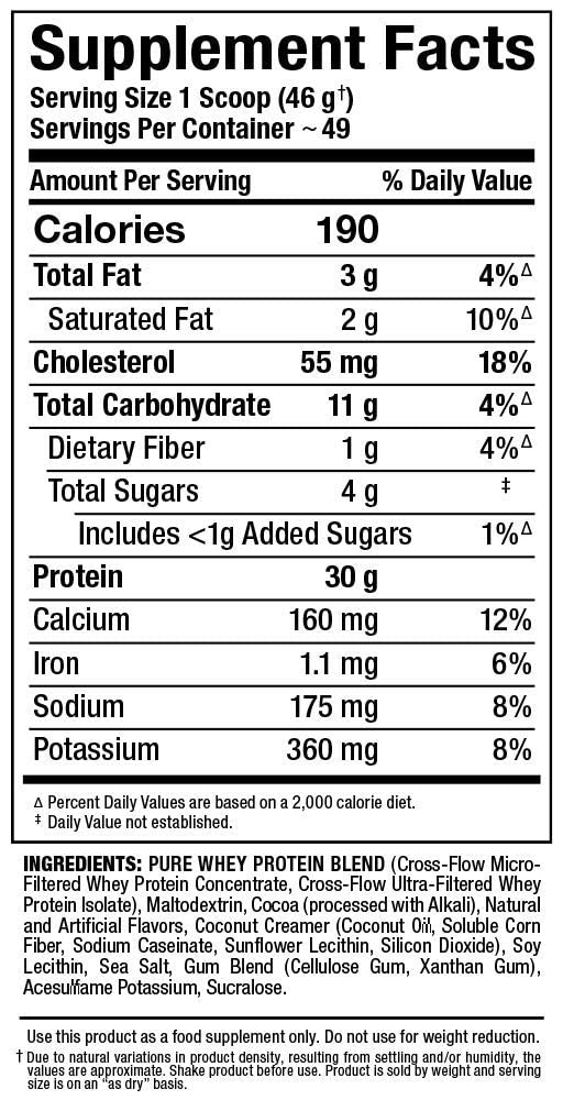 Chocolate Whey Protein Powder 5 lb F63271