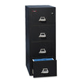 Fireproof Vertical File Cabinet 4 Letter Sized Drawers Black H67020