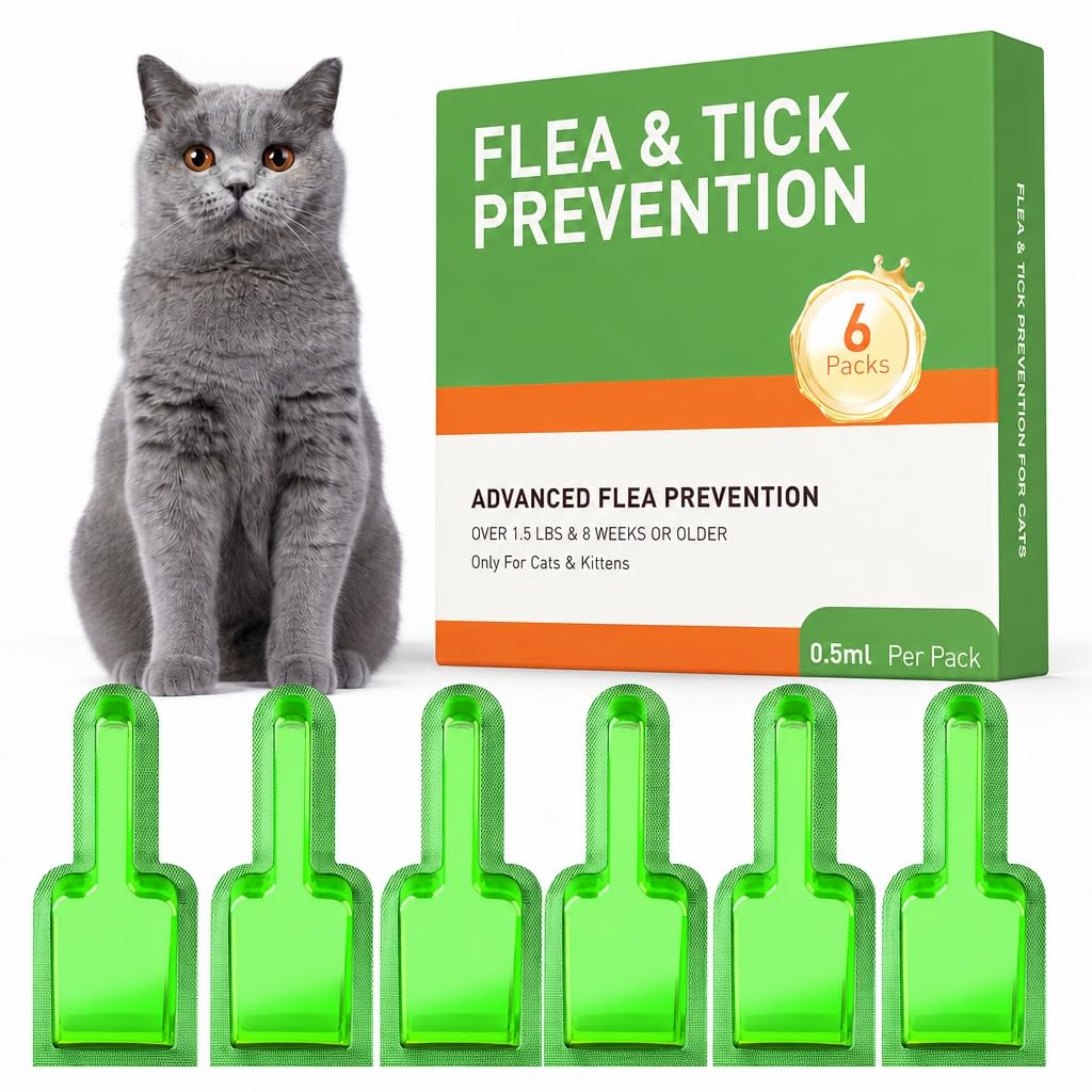 6 Pack Flea and Tick Prevention for Cats Y540360