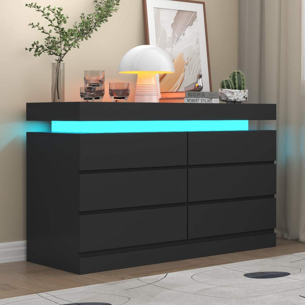 6 Drawer Dresser with Power Outlet S1137