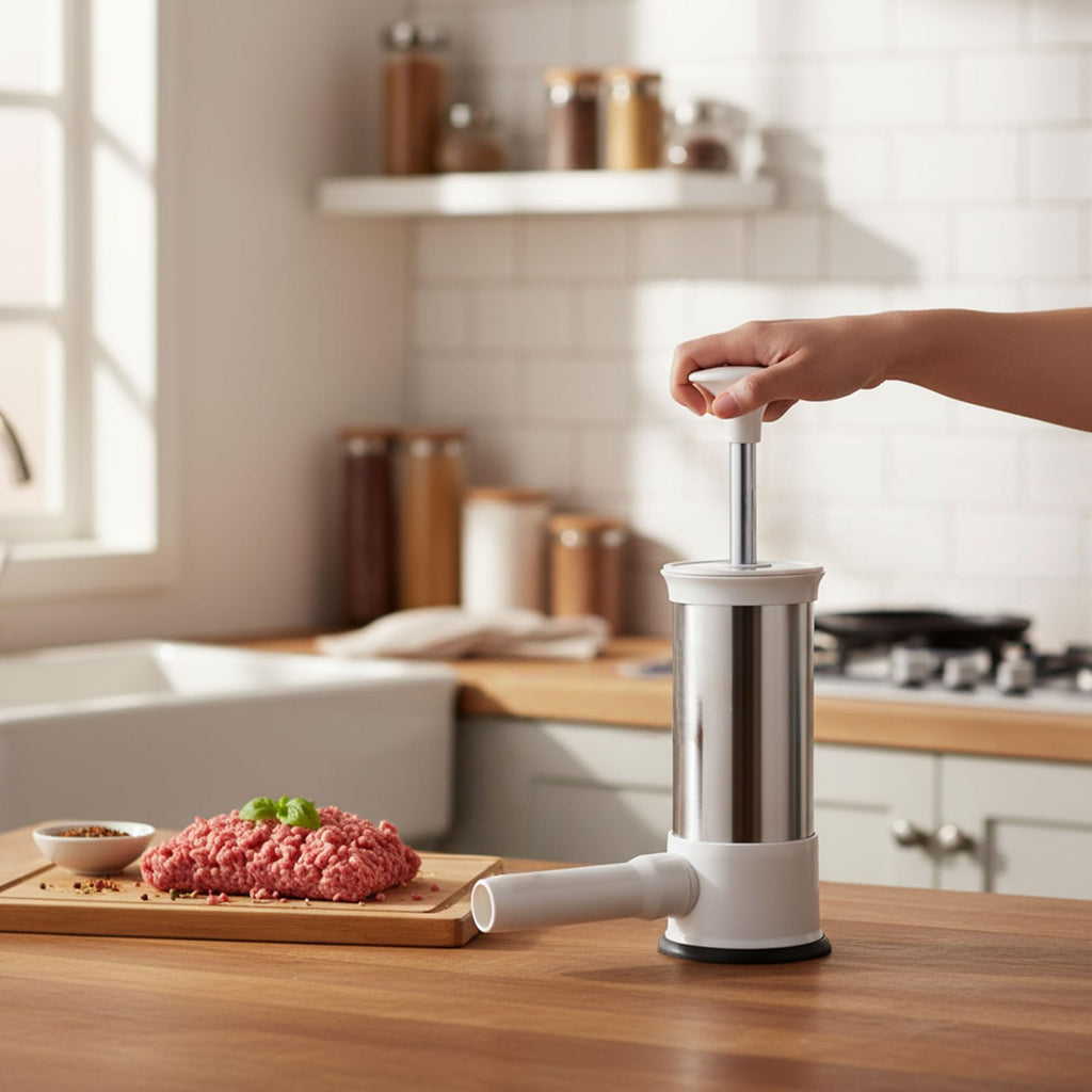 2.2-Pound Vertical Sausage Stuffer with 4 Nozzles W9427