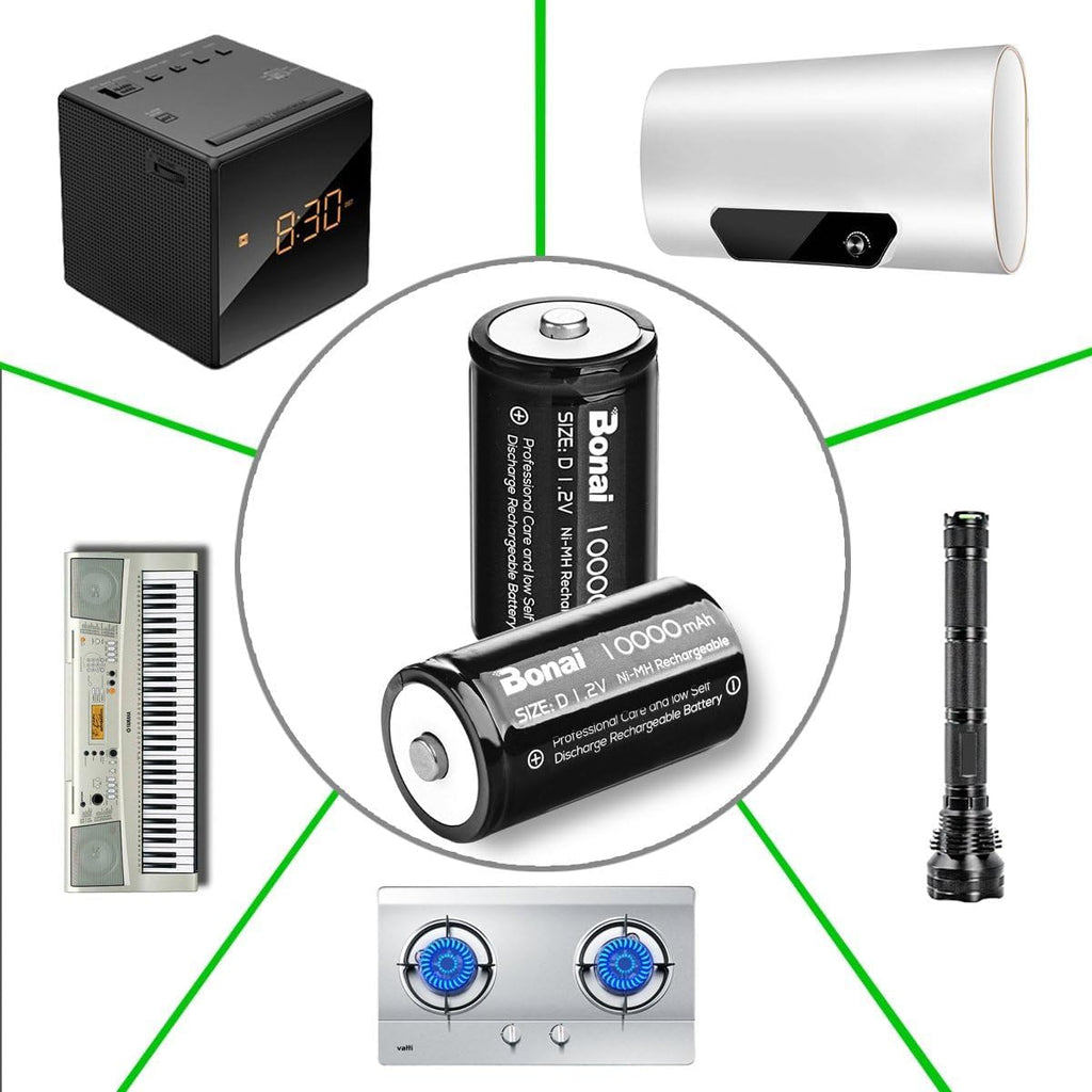 Rechargeable D Batteries 4 Pack O23456