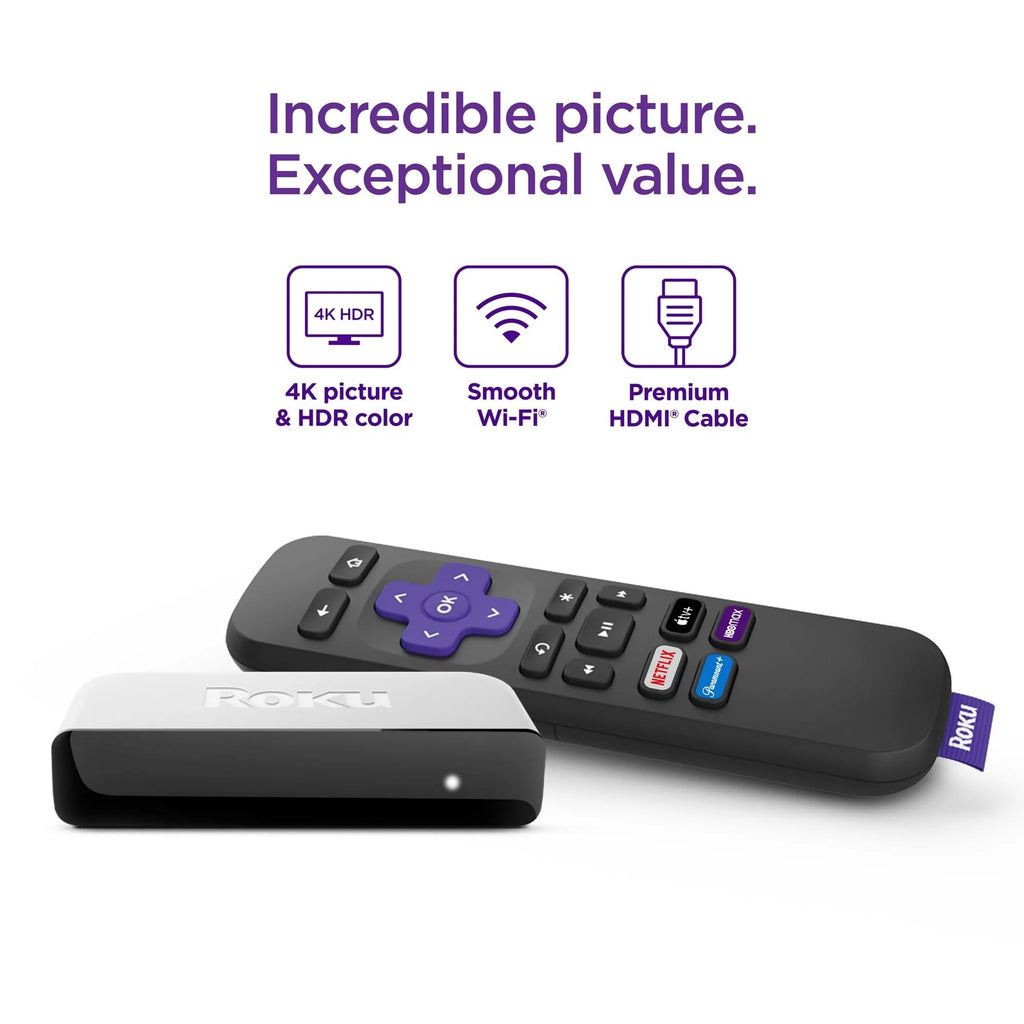 4K HDR Streaming Media Player with HDMI Cable and Remote S10518