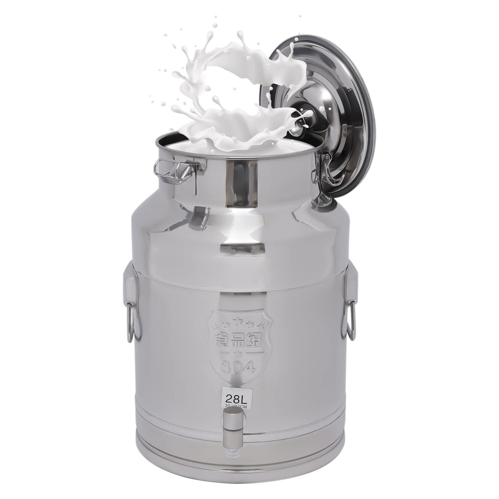 28L Stainless Steel Milk Can with Faucet & Lid A929207