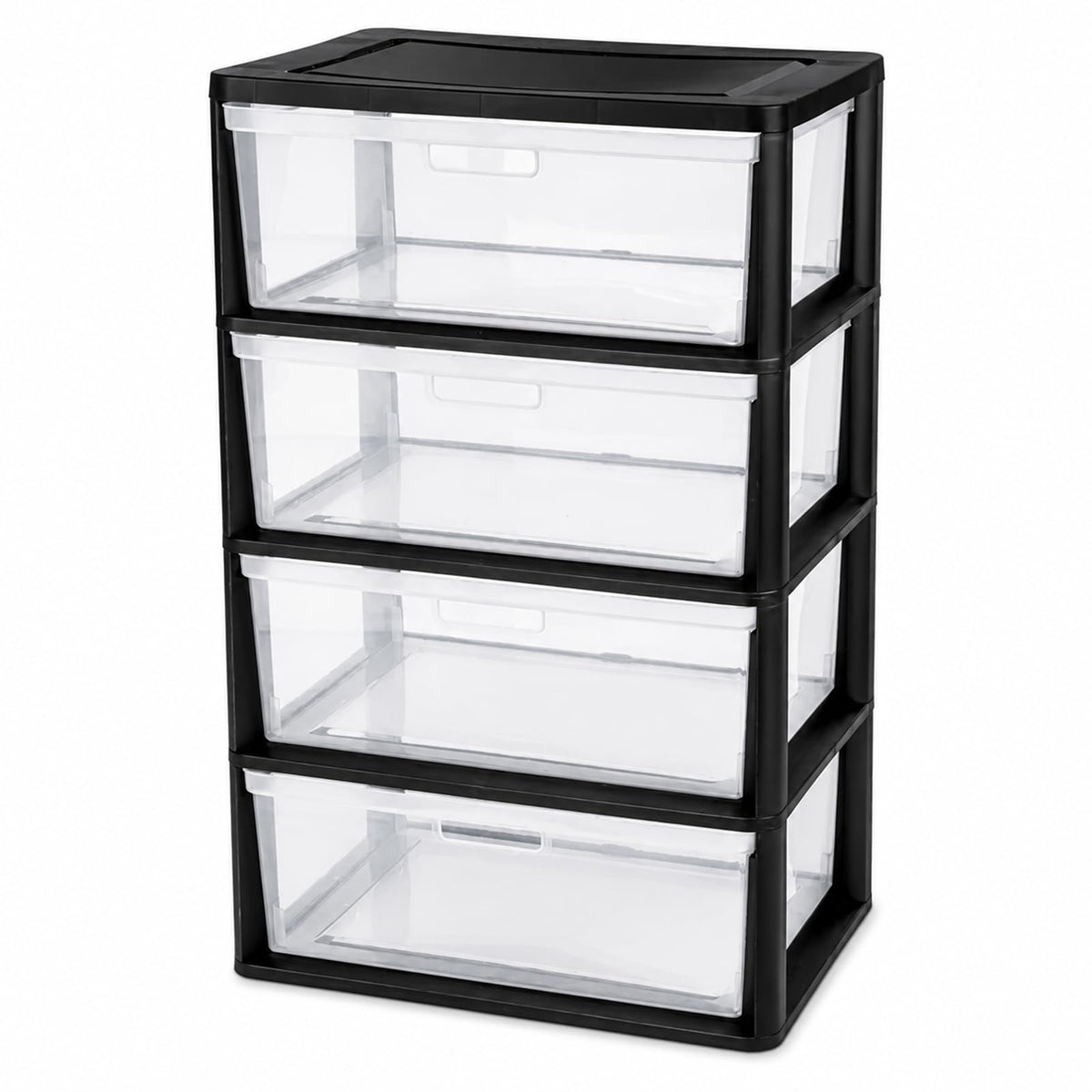 Wide 4 Drawer Plastic Storage Tower Organizer S946