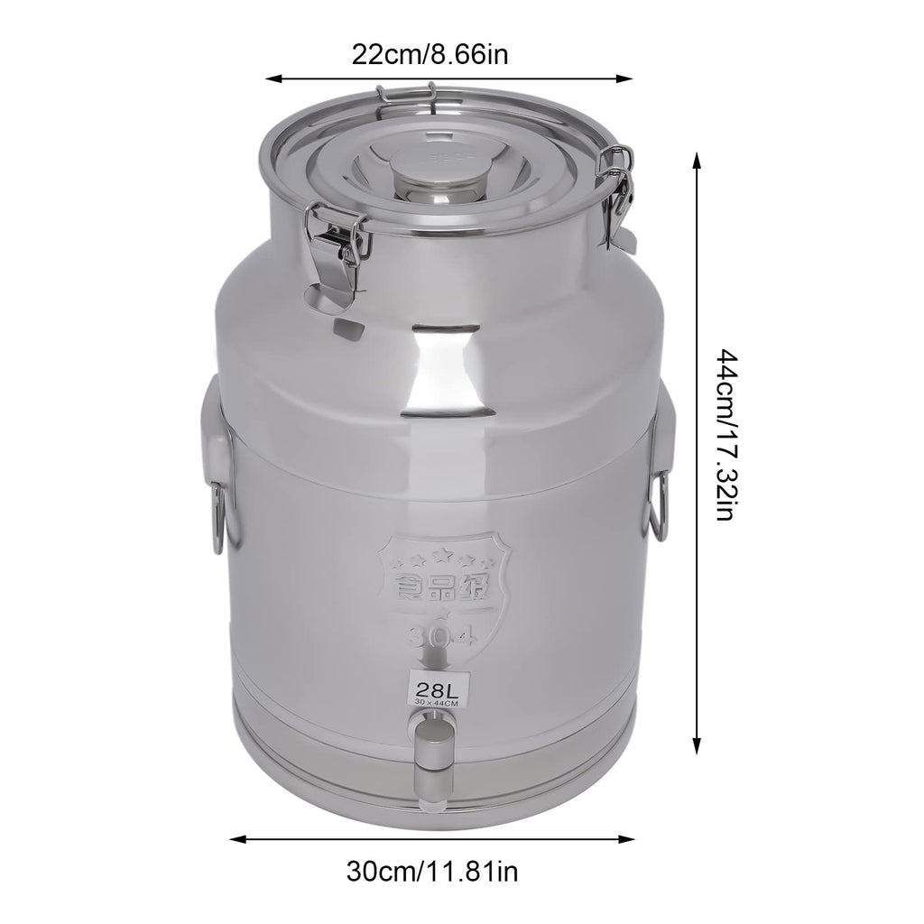 28L Stainless Steel Milk Can with Faucet & Lid A929207