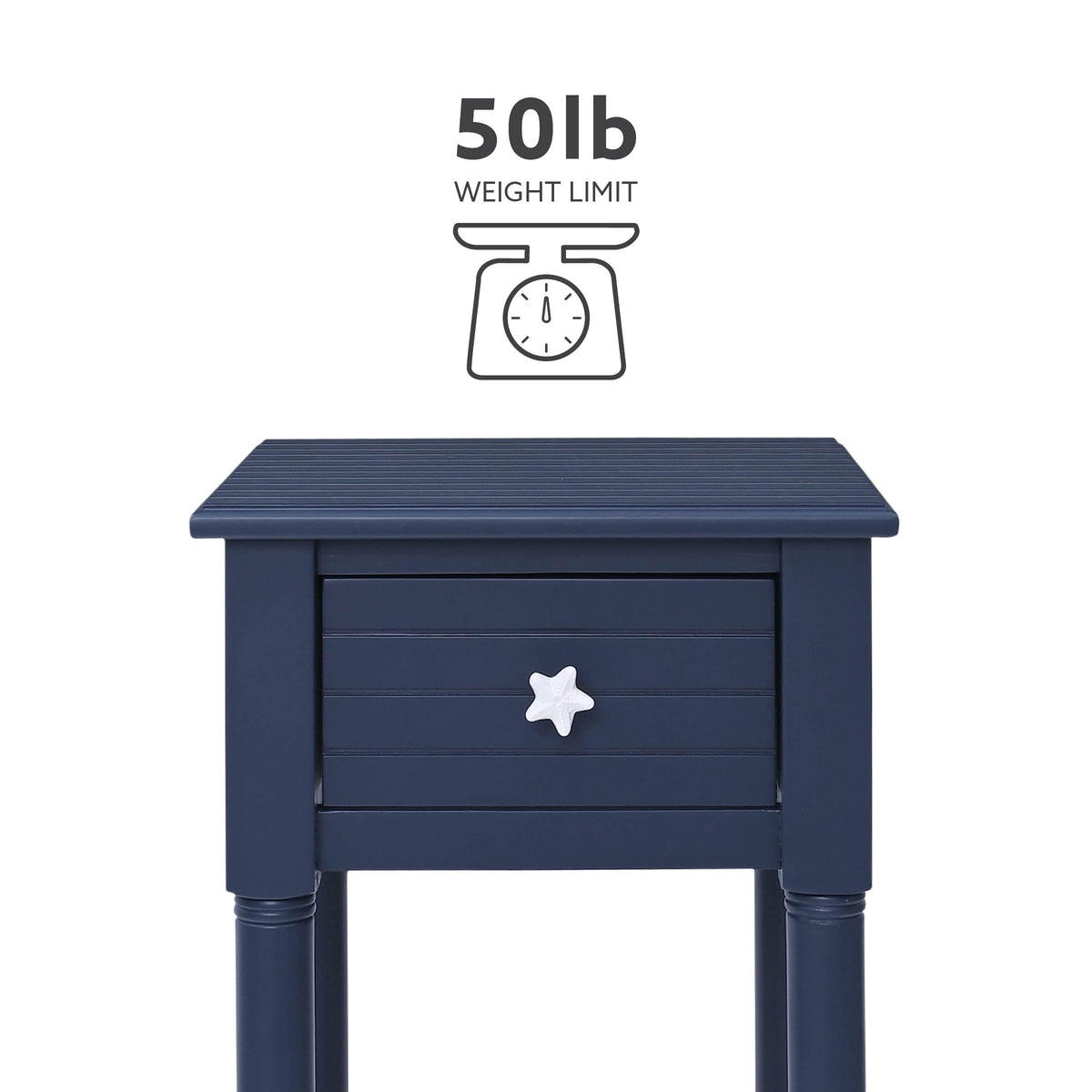 Navy Small Accent Table with Storage G632538
