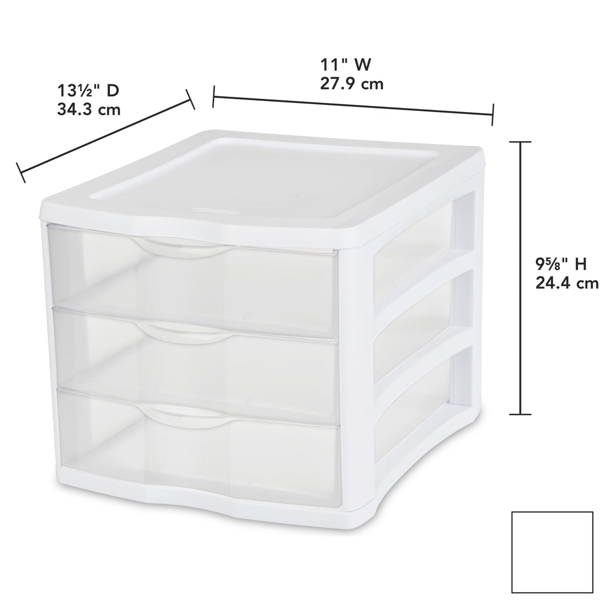 3 Drawer Clear Storage Organizer P358