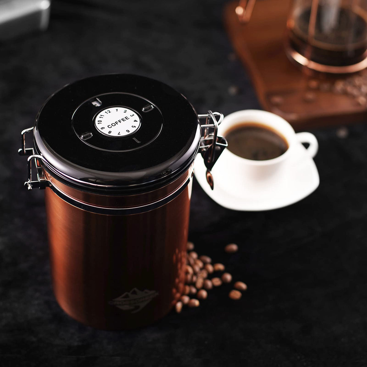 Small Stainless Steel French Coffee Press 34 Ounce L328867