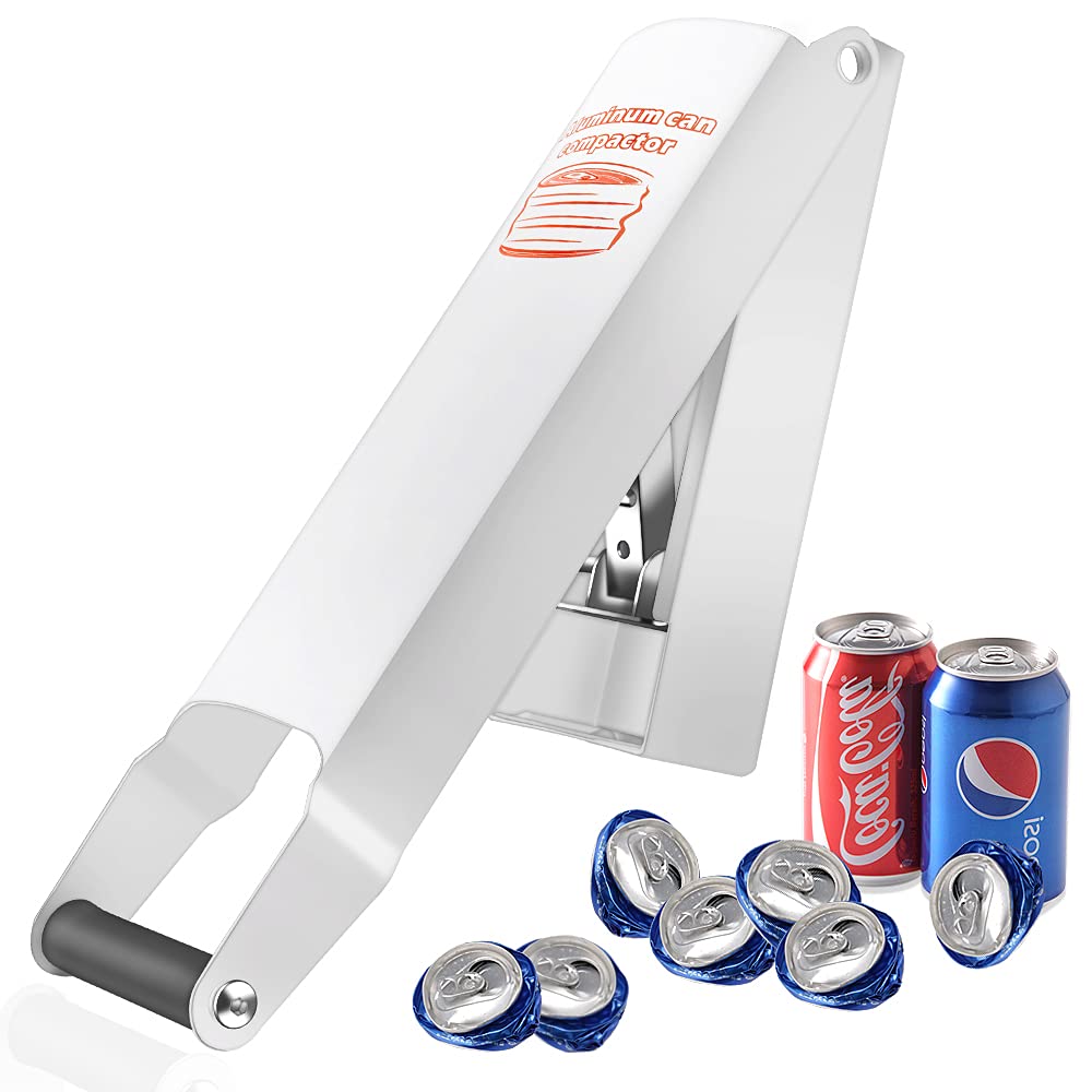 White Wall-Mounted Aluminum Can Crusher Q1314
