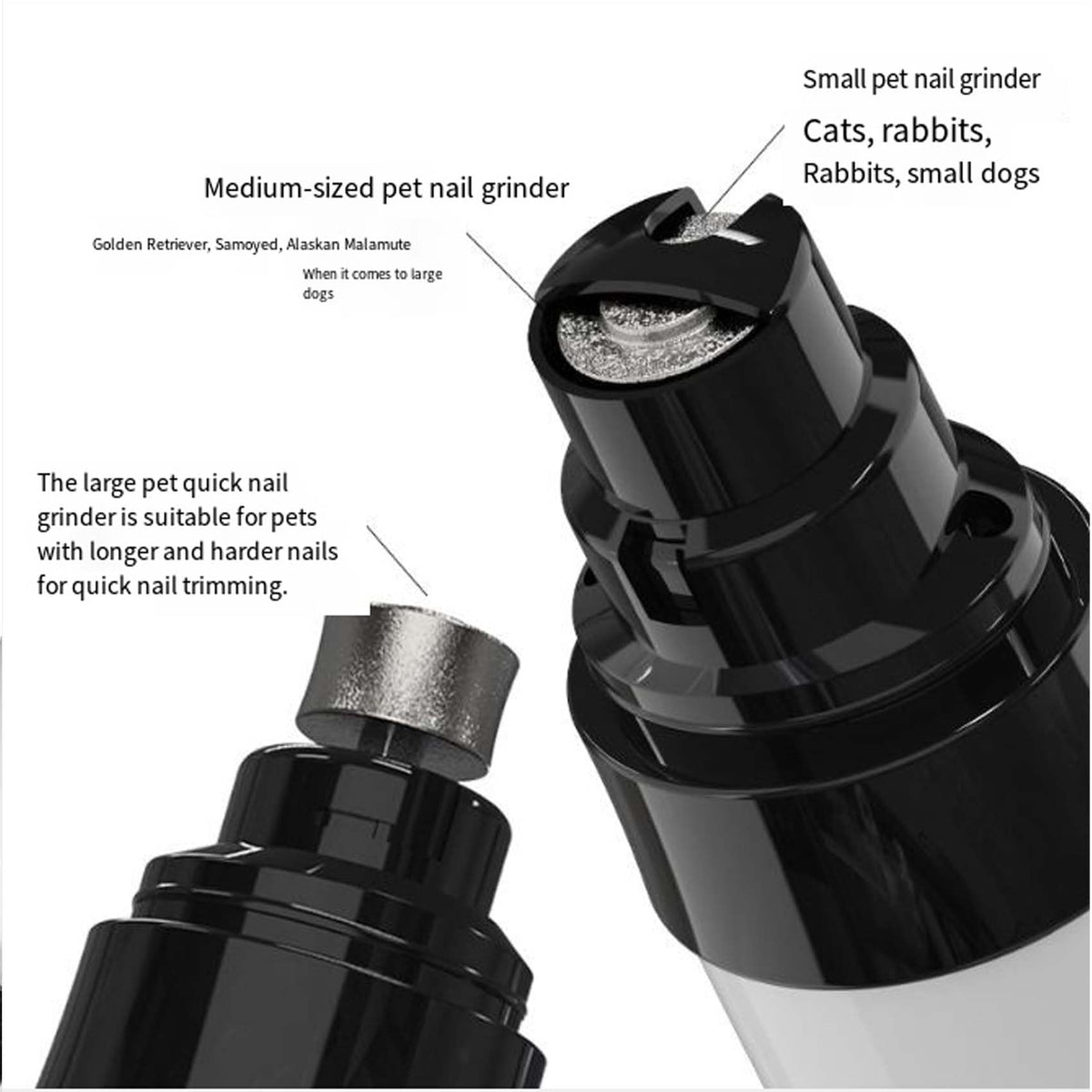 Silent Dog Nail Grinder with LED Light R9477