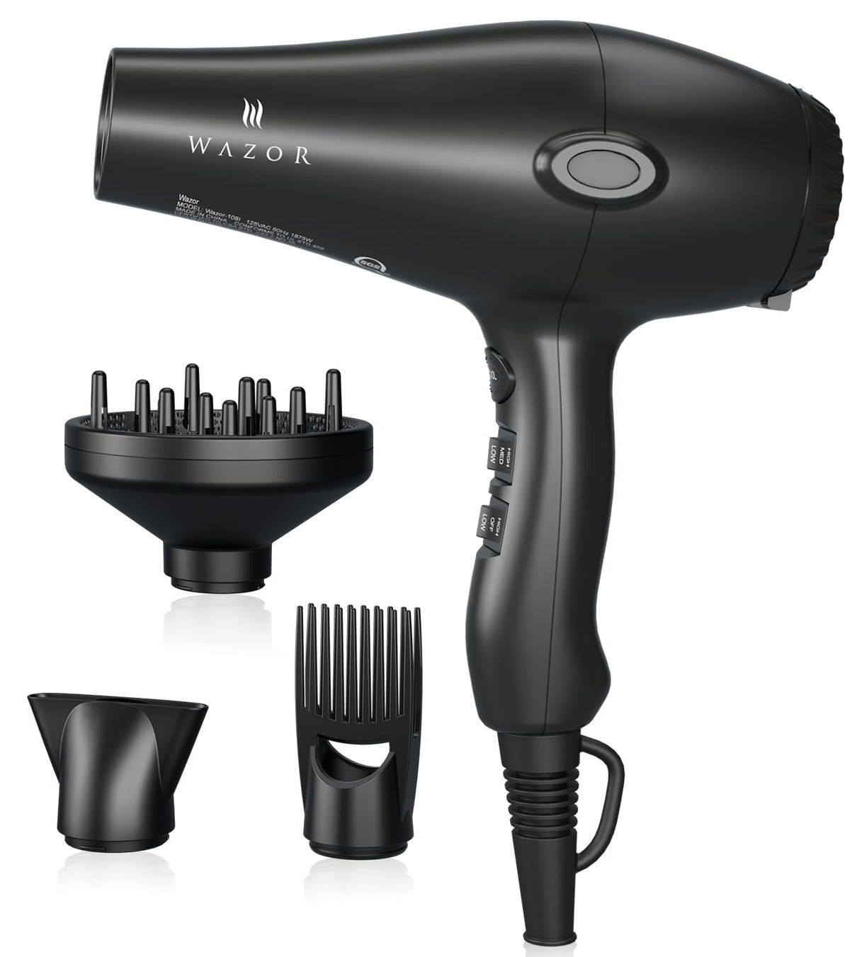 1875W Ionic Hair Dryer with Diffuser M10482
