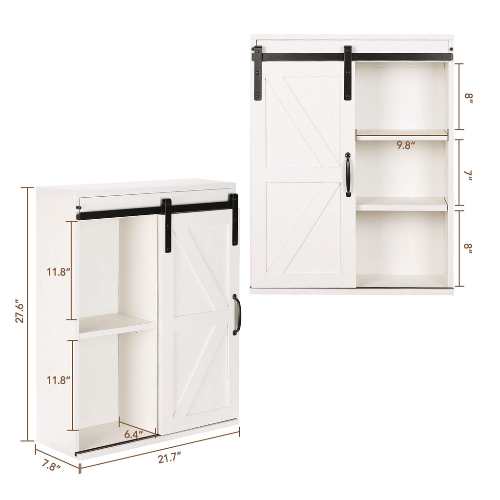 Wall Cabinet with Sliding Barn Door U77165