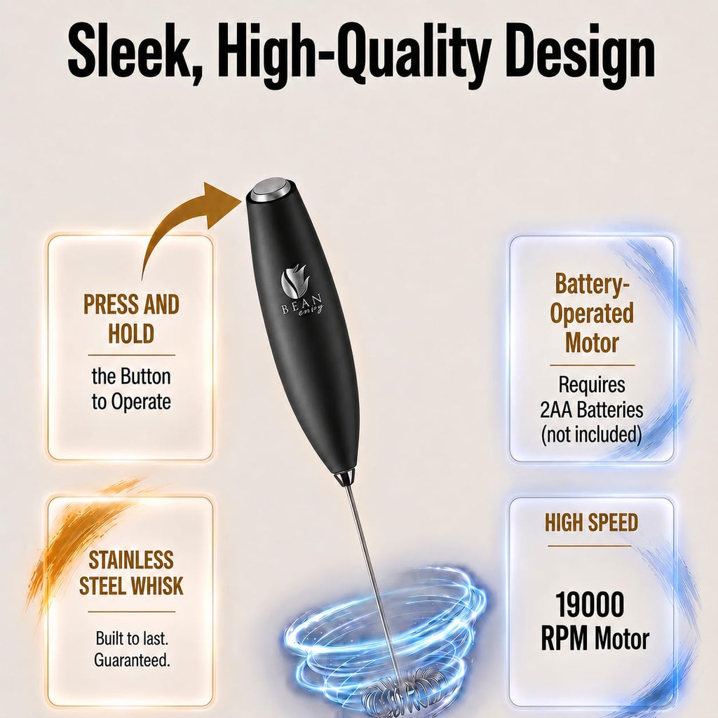 Black Handheld Milk Frother M1901