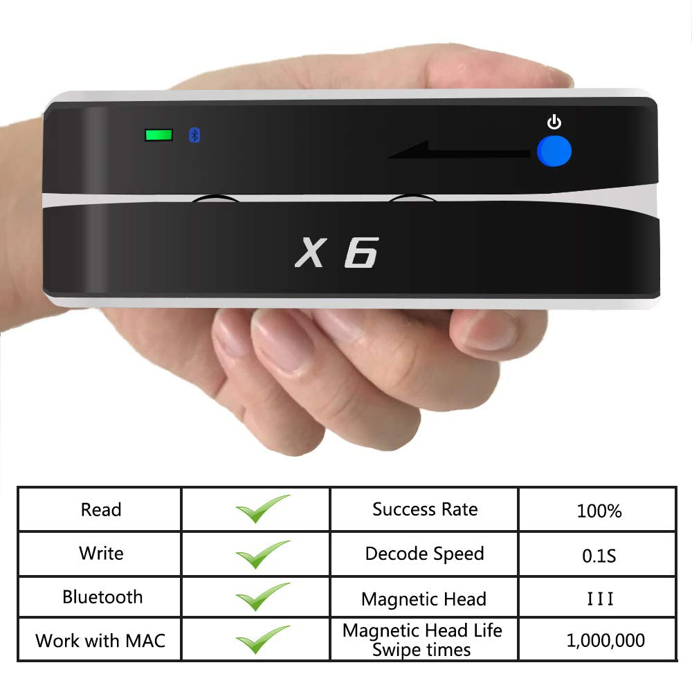 Bluetooth Magnetic Card Reader Writer USB 3 Tracks P37508