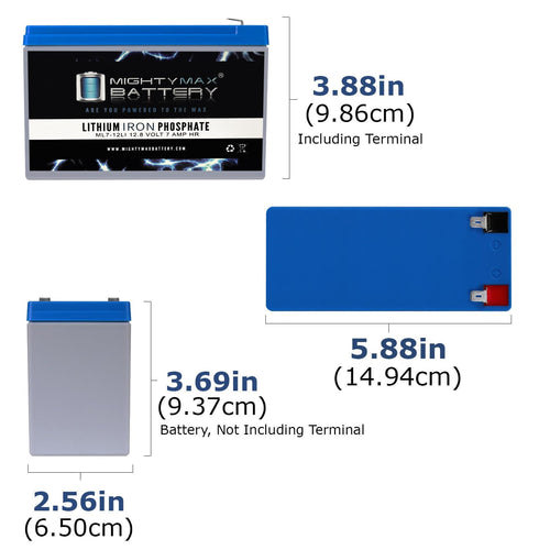 12V 7AH Lithium Replacement Battery 4 Pack Y798