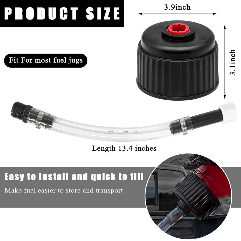 5 Gallon Gas Cans Fuel Jug Hose & Cap H30744