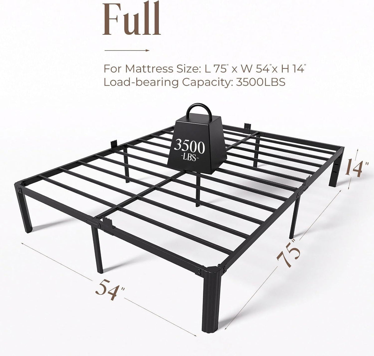 14 Inch Heavy Duty Metal Bed Frame T9545