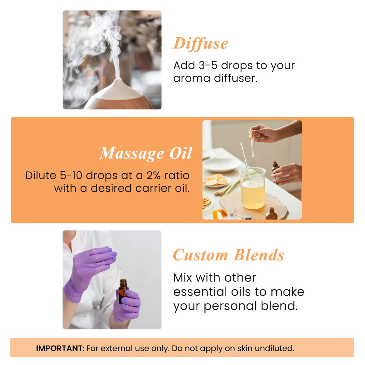Sweet Orange Eucalyptus and Lavender Essential Oil 4 Fl. Oz A567