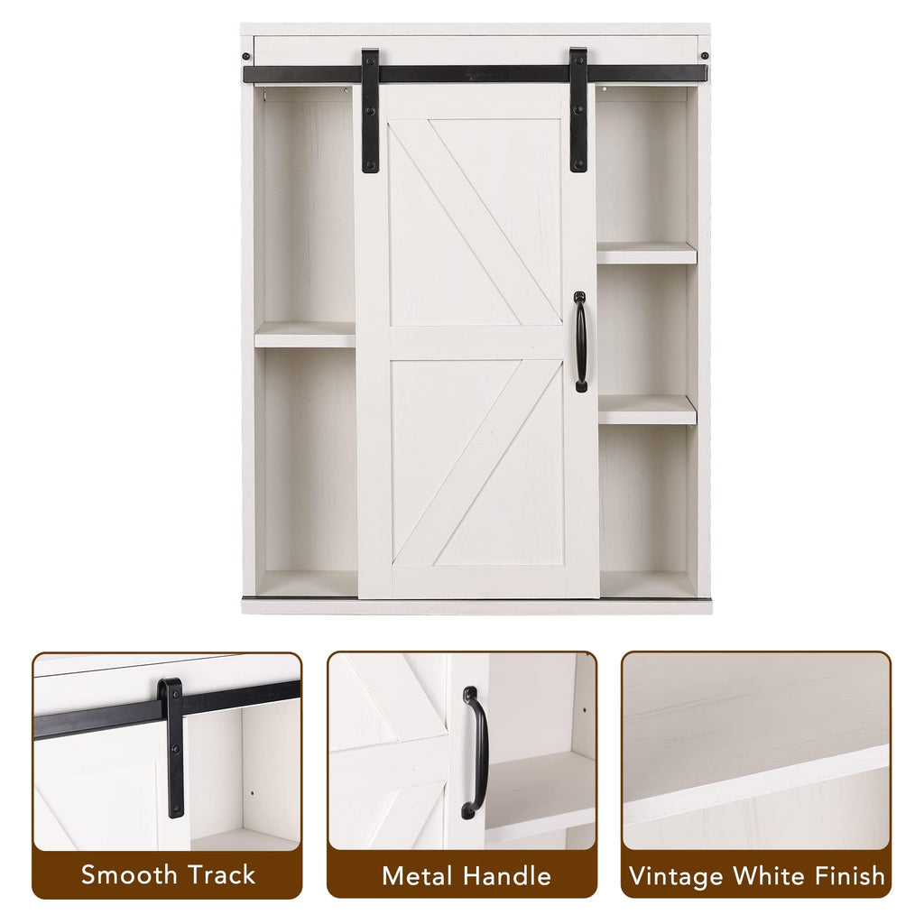 Wall Cabinet with Sliding Barn Door U77165