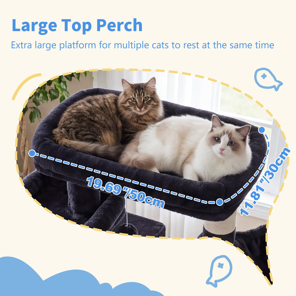 71-Inch-Tall Cat Tree with 2 Perches P140803