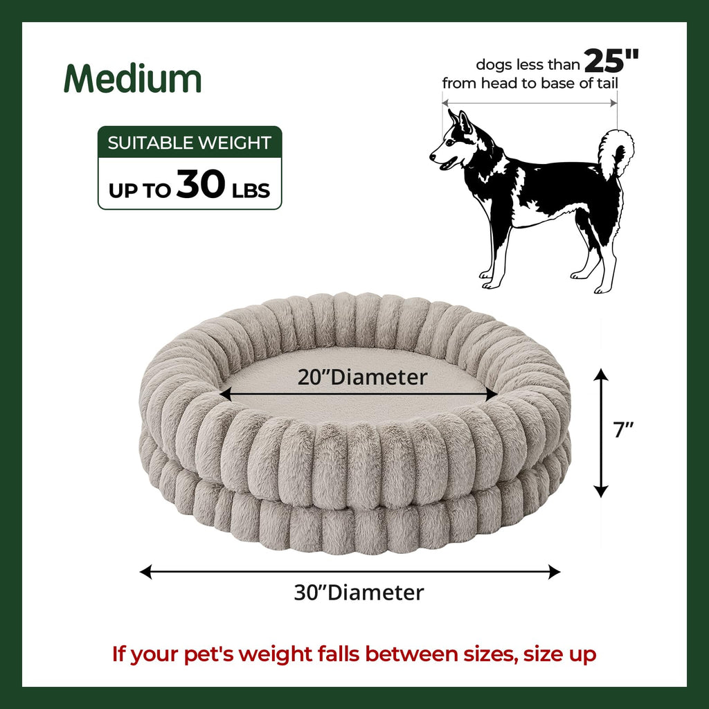 30 Inches Round Washable Dog Bed J3705