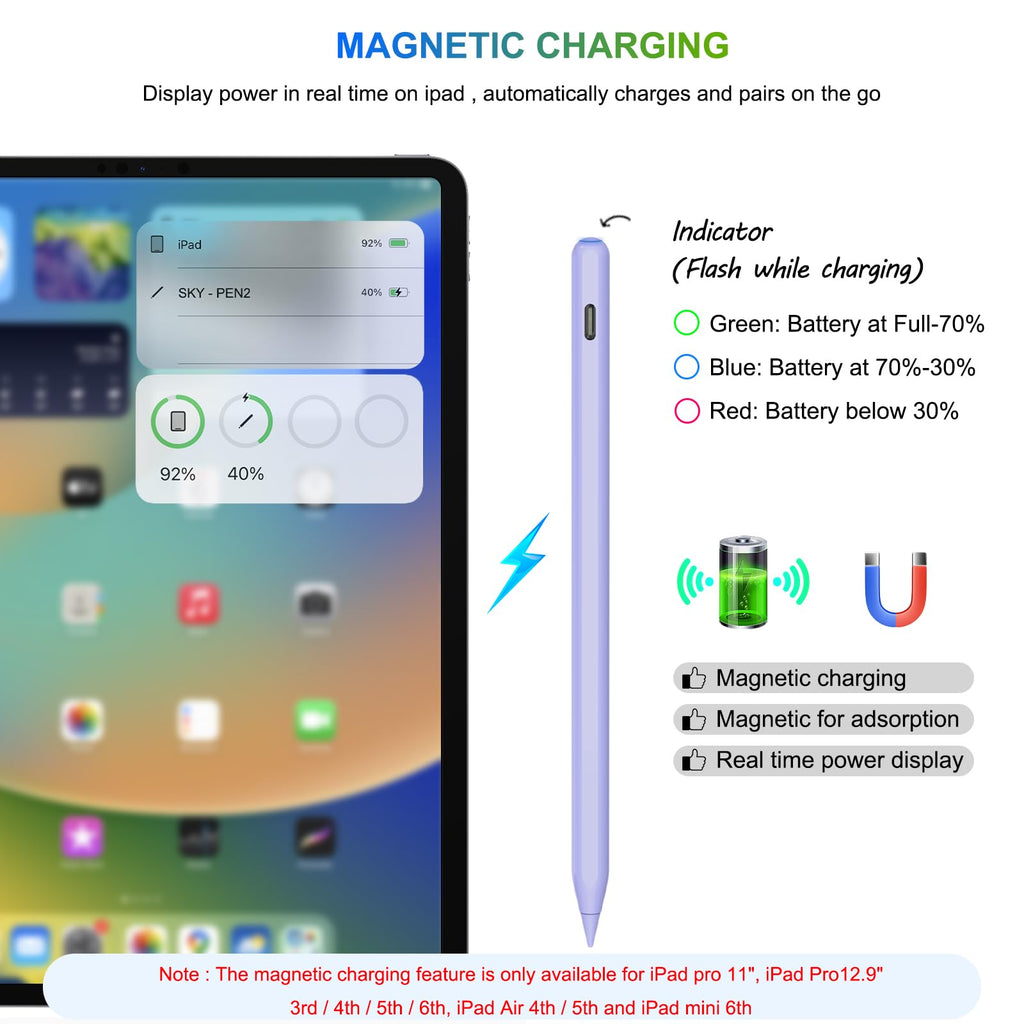 Magnetic Wireless Charging Pencil 2nd Gen Purple N176308