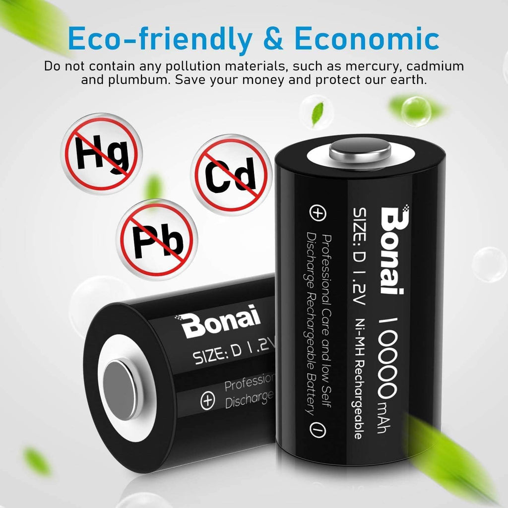 Rechargeable D Batteries 4 Pack O23456