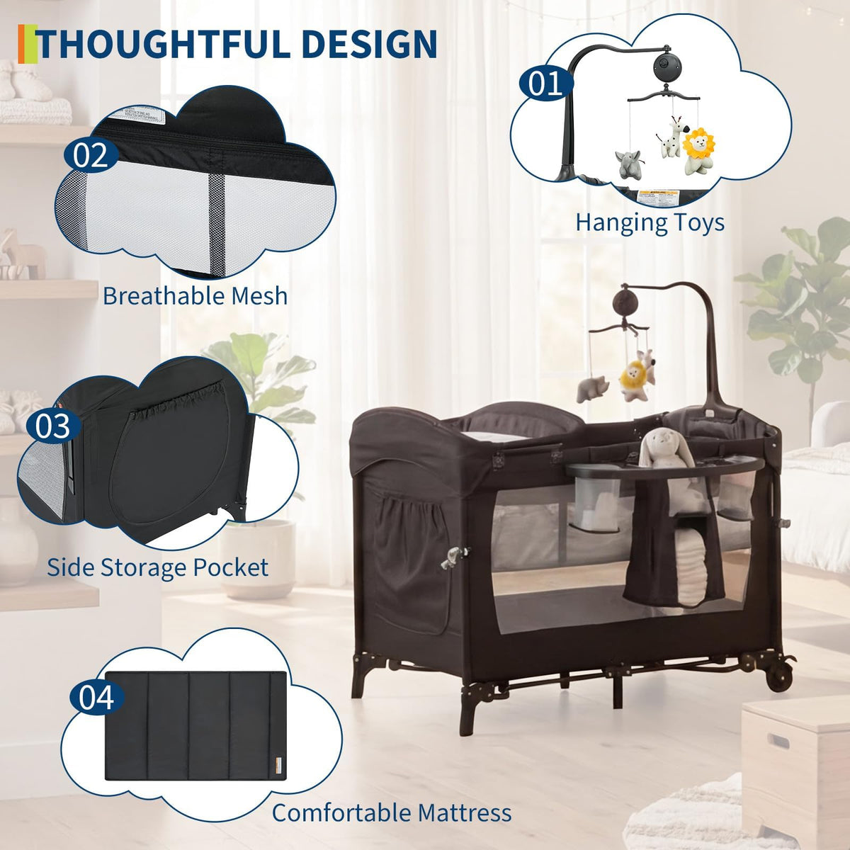 4 in 1 Baby Playard V87811
