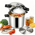 23-24QT Aluminum Pressure Cooker with Pressure Gauge I7047