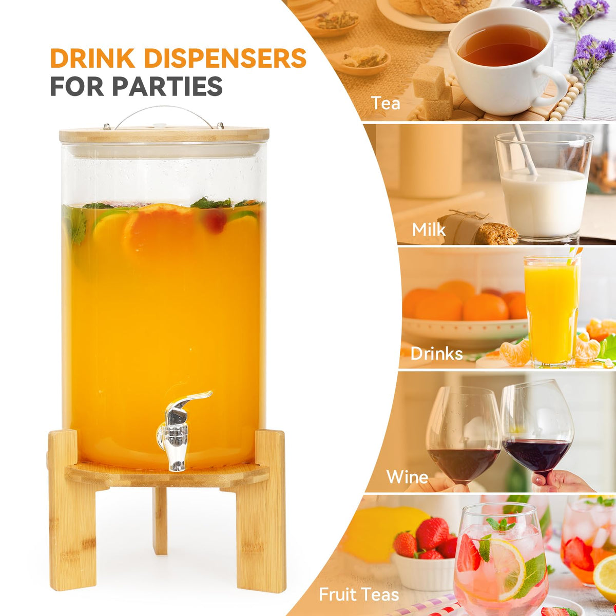 2.1 Gallon Drink Dispensers with Stand F128