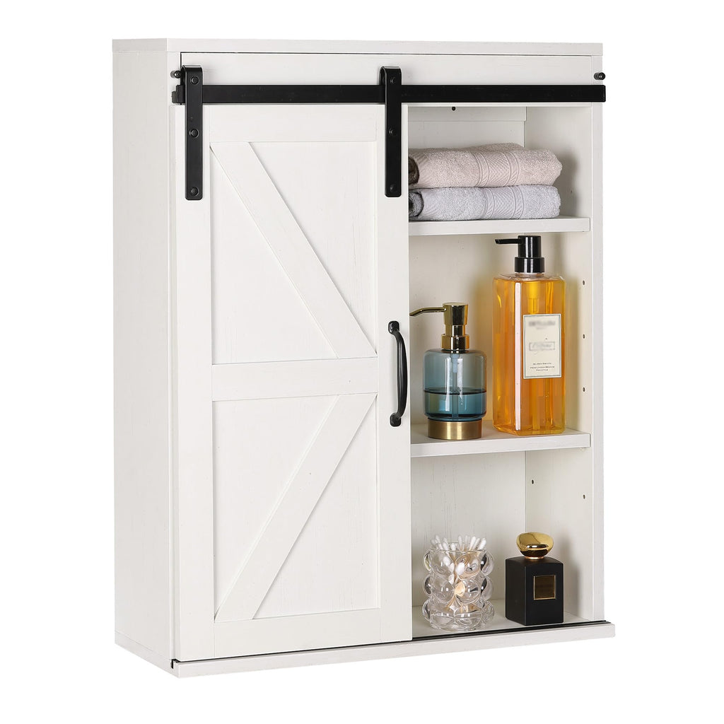 Wall Cabinet with Sliding Barn Door U77165