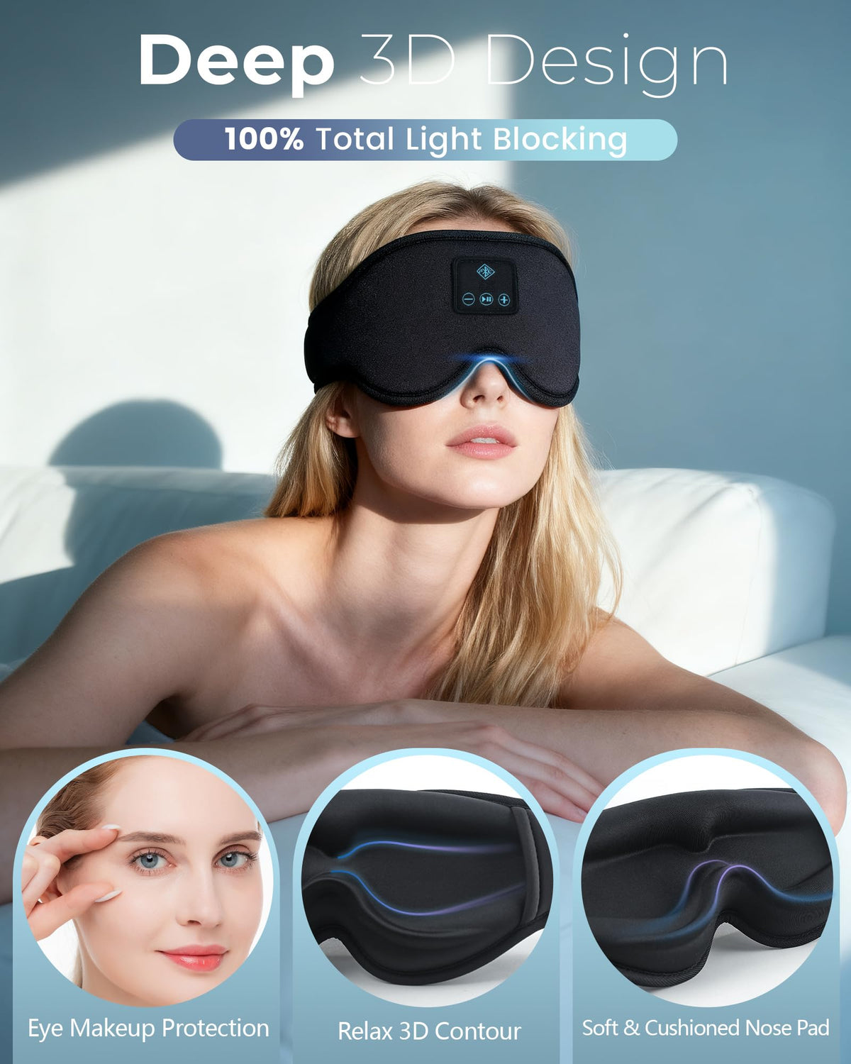 Bluetooth Sleep Mask Headphones D124
