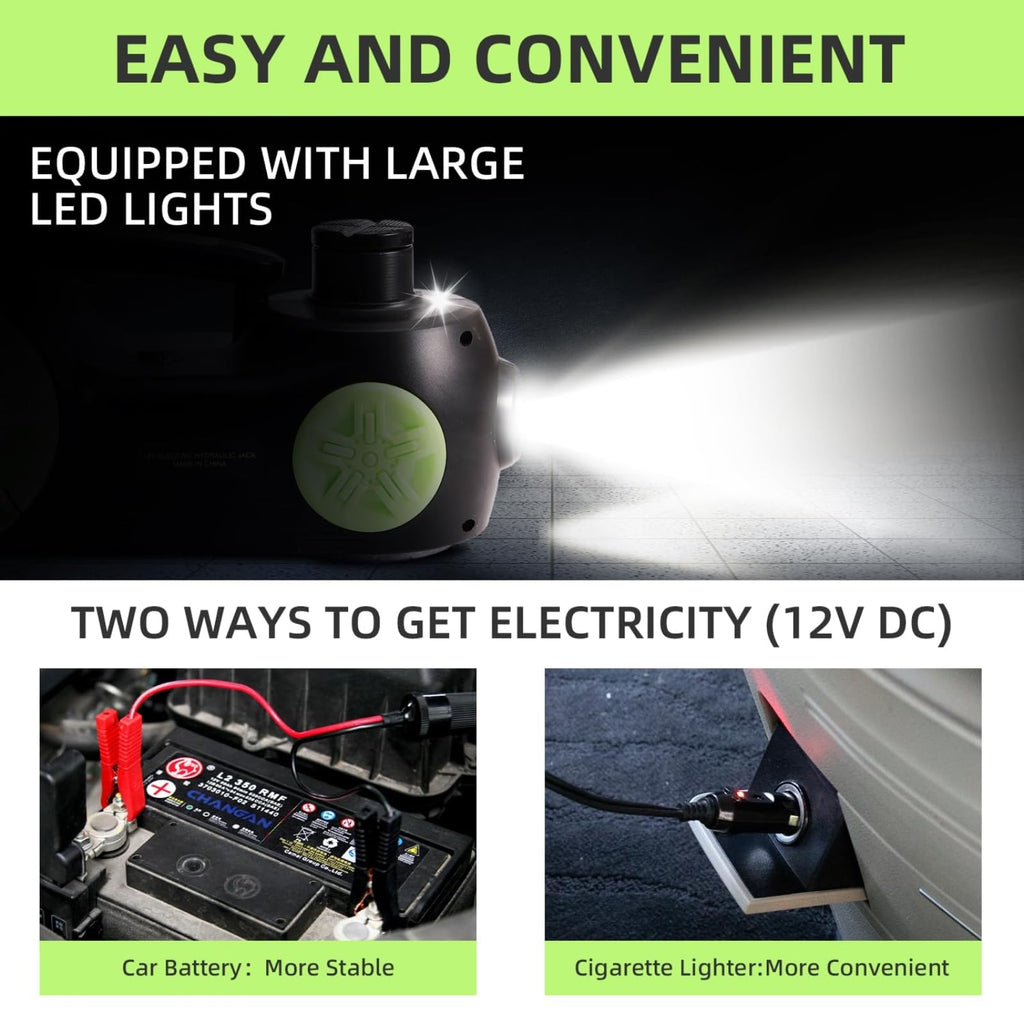 5 Ton Electric Car Jack 12V Portable Tire Changing Kit K91781
